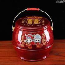 Childrens barrel childrens barrel for wedding dowry supplies creative red barrel festive early birth of a precious child daughters natal family high-end