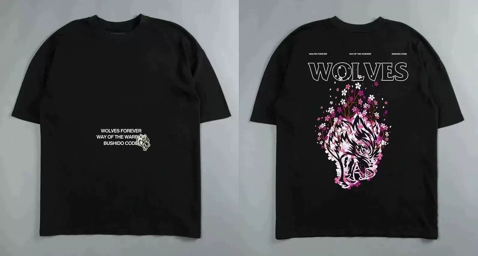 Darc Wolf Спортивная футболка Oversized Печать футболка для тренировок