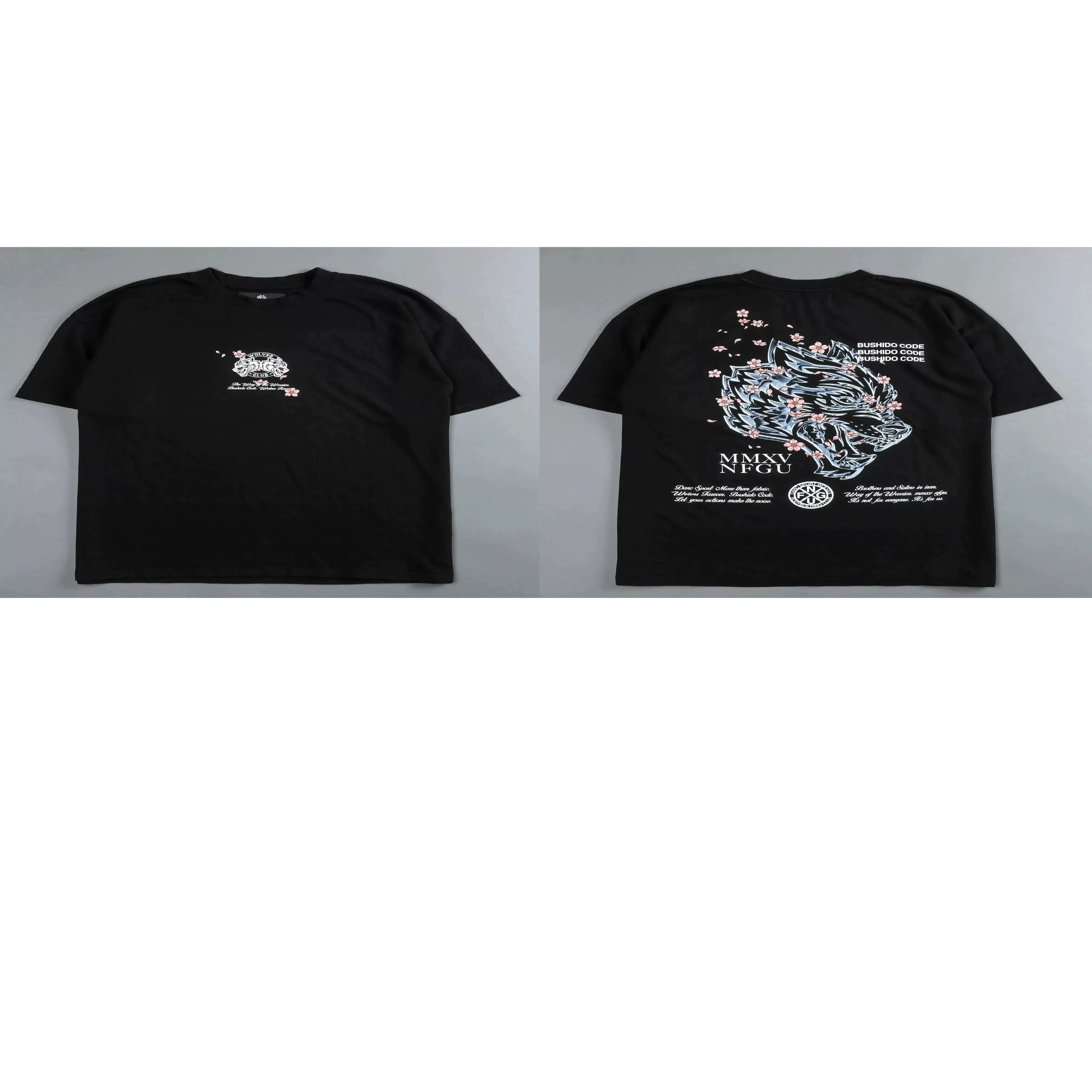 Darc Wolf Спортивная футболка Oversized Печать футболка для тренировок