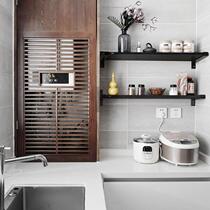 Microwave oven rack wall-mounted kitchen shelf oven pot rack wall bracket rice cooker double-layer storage rack