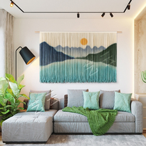 Yiyun handmade tapestry bedside landscape painting living room sofa background wall hanging painting office new Chinese style decorative painting