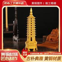 New Brass Wenchang Tower 13th Floor 9th Floor Thirteenth Floor 9th Floor Wenchang Tower Wenchang Pen Study Room Tea Table Office Work