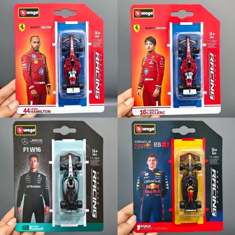 1:64 Scale 2025 Red Bull Rb21 Ferrari Sf25 Mercedes F1 Formula Racing Car Alloy Model