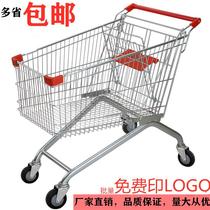 Supermarket hot-selling shopping cart double-decker trolley shopping mall property trolley European-style household sorting truck childrens small manufacturer
