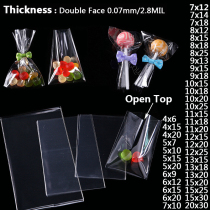 Transparent Flat Open Top Candy Bag OPP Plastic Cellophane B