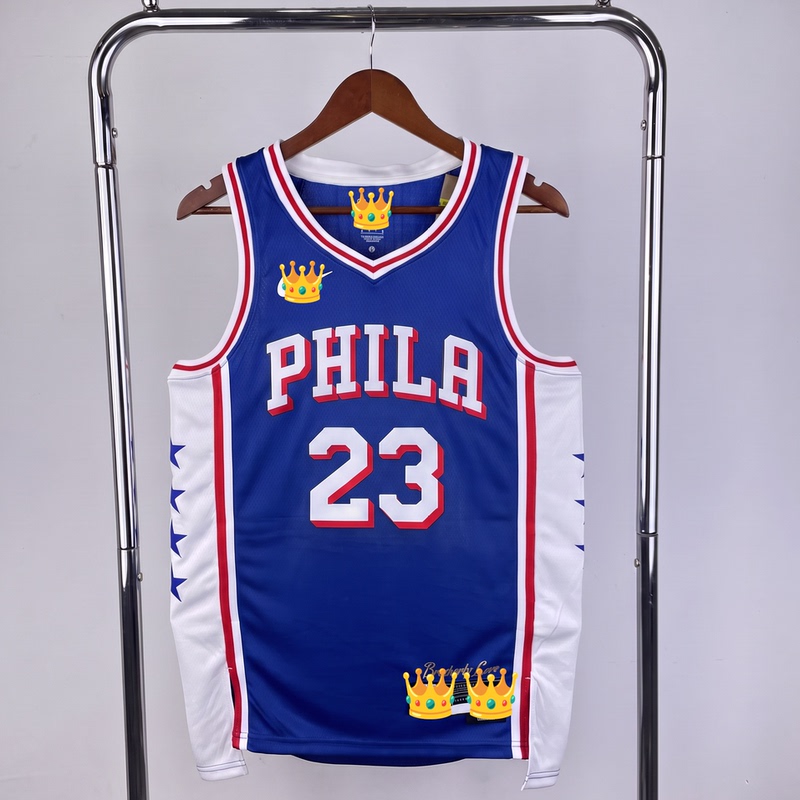 [5Th Championship] James' No. 23 Jersey Basketball Vest Lebron Sports Jersey Fan Version Philadelphia