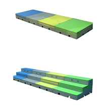 Chongqing school new mobile flip folding stage school music classroom mobile three-layer stage stage PE plastic composite