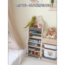 Xinjiang Yinghe childrens bookshelf desktop movable household storage rack floor-to-ceiling simple cabinet baby
