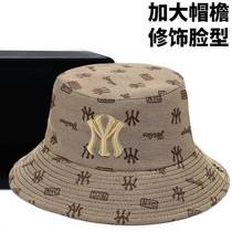 Fisherman hat embossed empty top hat with dark pattern same style summer womens hat sun hat sunshade Korean version letter mesh hat