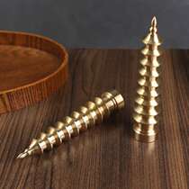 Nine-story Wenchang Tower pure brass handicraft ornaments 9-story office college entrance examination student gold list title desk decoration