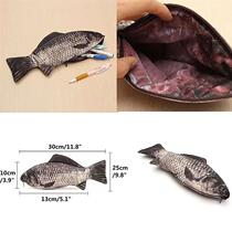 Simulated Crucian Carp Pencil Bag Wallet Creativity Salted F