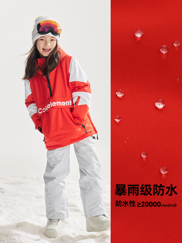 Coldelement Kidsren's Ski Clothing 3L Warm, Waterproof and Windproof Ski Clothing and Snow Pants Set for Men and Women, Middle and Large Kidsren