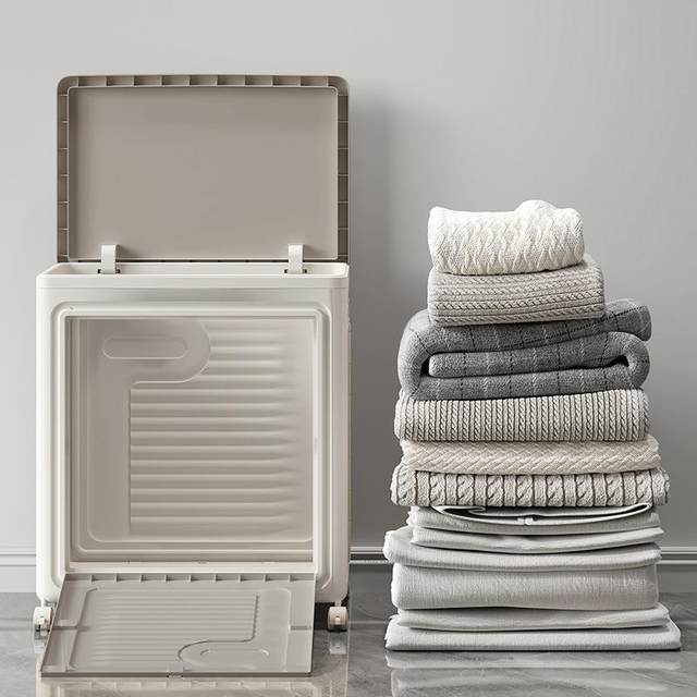Special storage box for clothes folding and finishing box with lid thickened hardened flip storage cabinet for household super large storage cabinet