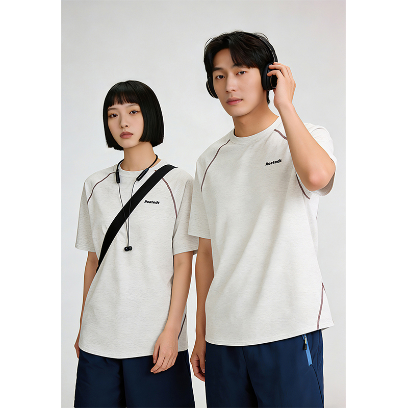 Rostedt Hasselblad Color-Blocked Sports Short-Sleeve New Summer Pure Cotton American Casual T-Shirt, Loose and Versatile, Simple Design