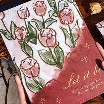 Retro rose classmate record primary school student sixth grade graduation album 2024 new high-value loose-leaf book simple