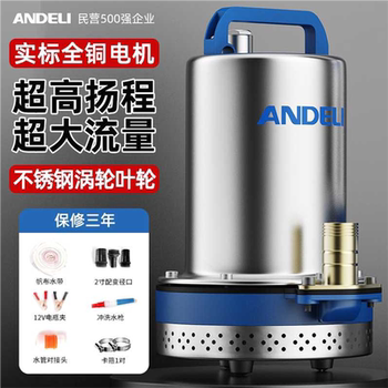 German Imported Andeli Dc Submersible Pump Small 12V Water Pump 4860V Agricultural Irrigation Battery Car Electric Pump