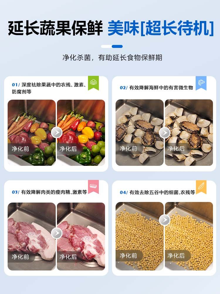 Owlce Super Oxygen Fruit and Vegetable Cleaner Purifier Live Water Washing Device for Vegetables, Removes Bacteria and Pesticide Residues