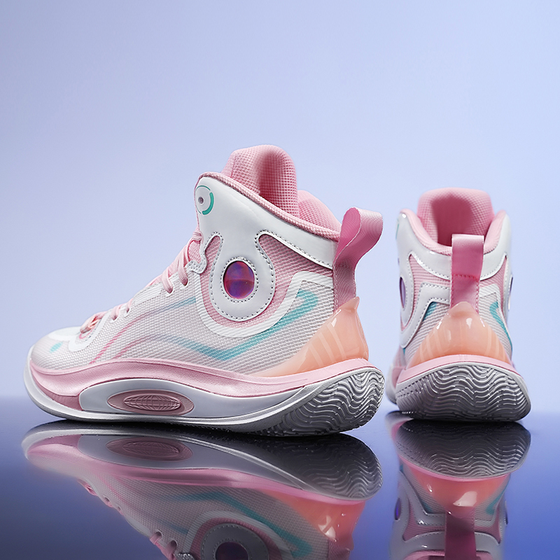Pink Basketball Shoes for Girls, Spring 2026 New Model, High-Top Sports Shoes for Middle School Students and Teenagers, Suitable for Actual Games, for Men