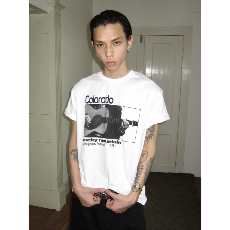 Morrisyee「Original」26Ss Vintage Pure Cotton Short Wide American Retro Printed Short-Sleeved T-Shirt for Men and Women