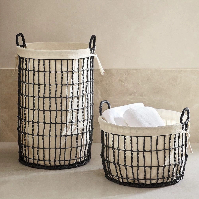Wild Song/Popular Black Vintage Dirty Clothes Basket Storage Basket Dirty Laundry Basket Bathroom Laundry Basket Japanese Style Woven Sundries Basket Wild Song/Popular Black Vintage Dirty Clothes Basket Storage Basket Dirty Laundry Basket Bathroom Laundry Basket Japanese Style Woven Sundries Basket
