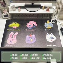 Mouse pad home-made desktop diatom mud keyboard pad leather pad floor mat winter theme background pad for learning