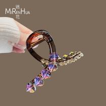 2024 New Glass Love Grasp Clip Womens Large Back Head Hair Shark Clip High-end Hair Clip Hair Clip Hair Accessories