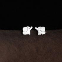 S925 sterling silver needle simple fashionable compact fresh and cute elephant earrings Japanese and Korean temperament womens versatile earrings and earrings