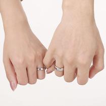 Korean style simple internet celebrity stainless steel ring Harajuku cold scenery side cut edge couple ring ring
