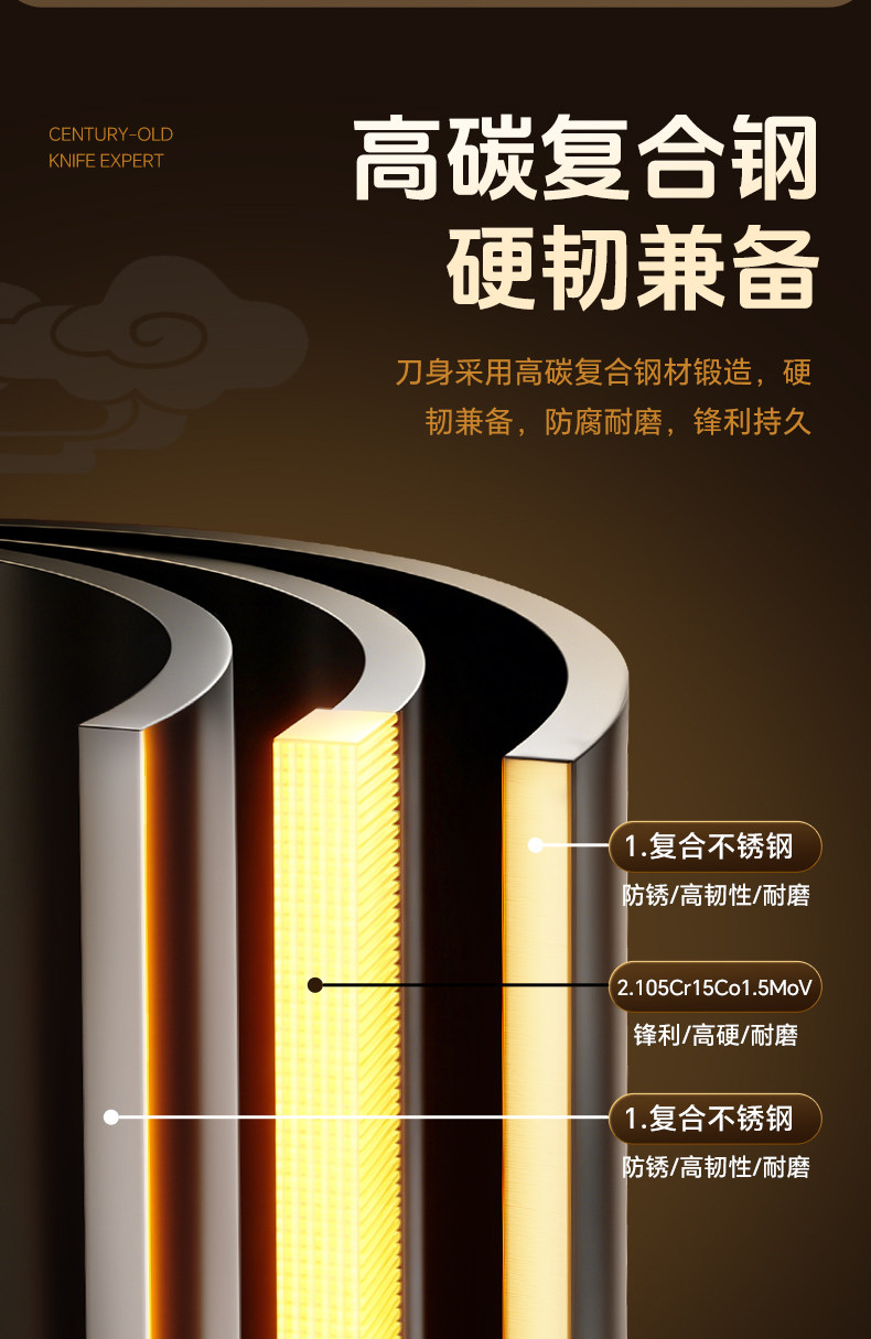 安享好物 安享A级轻片刀-王麻子镜光轻片刀  