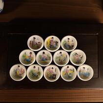 Cricket pot cricket basin waist drum water bowl sink water feeder utensils and supplies Jingdezhen refined twelve gold hairpins