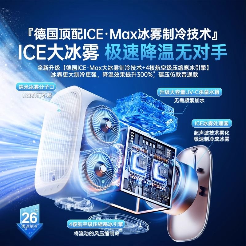 Remax睿量冰雾桌面小风扇：夏日清凉神器，办公桌上的小确幸！