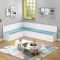 Solid wood deck restaurant home storage sofa stool living room balcony storage cabinet small apartment corner deck