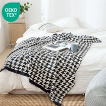 Nordic Summer Quilt Houndstooth Knitted Throw Blanket Nap Blanket Sofa Cover Photo Shooting Blanket Winnie does not include tax