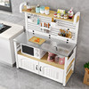 Kitchen stainless steel operating table, vegetable cutting table, hole plate with B rack, floor-standing multi-layer storage rack, multi-functional dining side