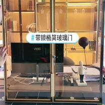 It is preferred to install minimalist glass cabinet doors wine cabinets bookcases wardrobe display cabinets mechanical password fingerprint glass doors with locks