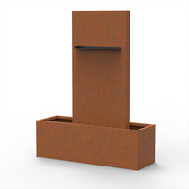 Spot weathering steel curtain wall rust color shape light box barbecue grill garden landscape flower box water curtain manufacturer