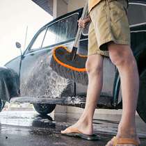 Household telescopic pole car wash mop wipe car mop silicone edge does not hurt the car cotton thread soft hair car wash brush wipe car scratch
