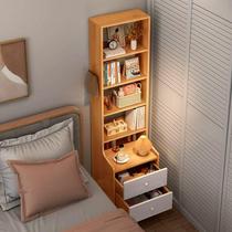 Bookshelf floor simple household small bedroom bedside table narrow slit small bookcase wall bedside storage rack