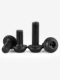 Carbon steel black round head hexagonal pad anti-slip screw disc head head with pad embossed tooth screw furniture bolt