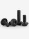 Carbon steel black round head hexagonal pad anti-slip screw disc head head with pad embossed tooth screw furniture bolt