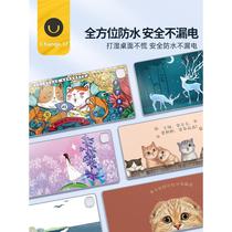Heating desk mouse pad extra large heating pad office computer integrated desk hand warmer electric surface writing hot pad waterproof