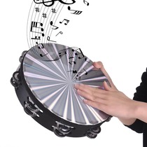 High-quality laser double-row tambourine drummer Orff musical instrument dance performance tambourine early education primary school music teaching