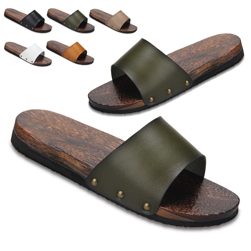 Summer Fashion Casual Men's Clogs Wooden-Soled Slip-On Sandals Cool Wooden Board Solid Wood Slippers Daily Home Shoes Summer Fashion Casual Men's Clogs Wooden-Soled Slip-On Sandals Cool Wooden Board Solid Wood Slippers Daily Home Shoes