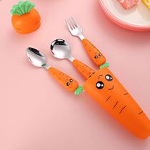 Baby Feeding Utensils Cartoon Fork Spoon Child Cutlery Set K