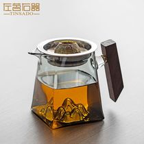 Special teapot household heat-resistant glass tea maker tea leakage integrated filter and tea dispenser