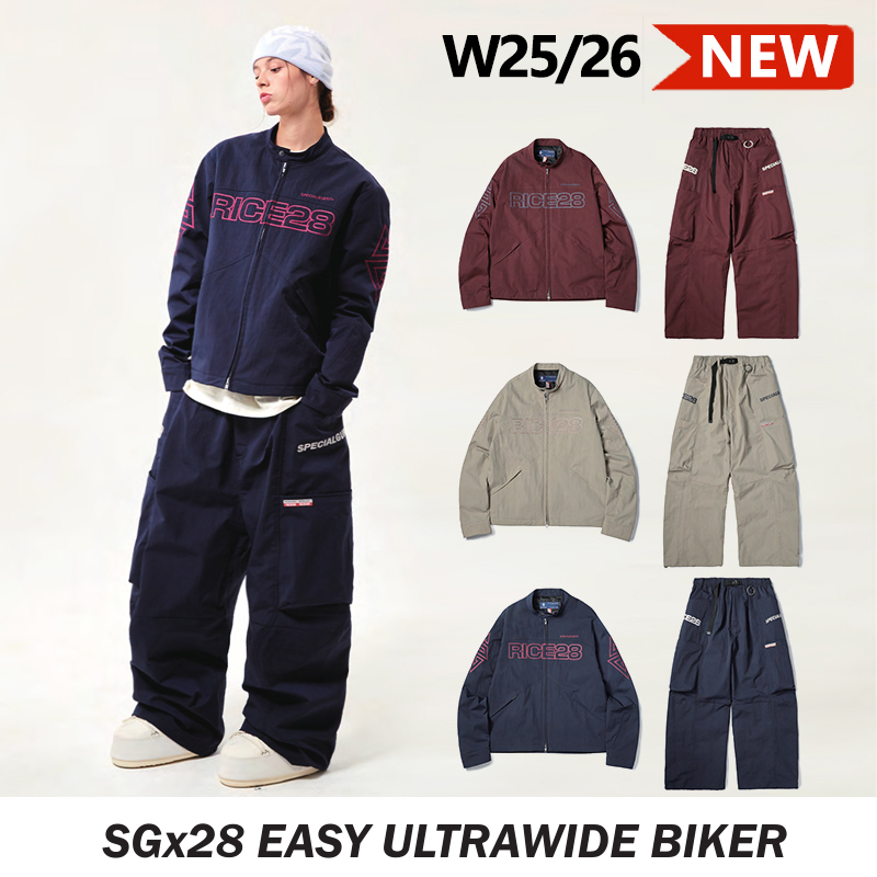 Specialguest Official Rice28 Collaboration Snowboard Jacket Without Snow Skirt, Waterproof, Windproof, Warm and Loose-Fitting