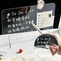 Whiteboard whiteboard pen transparent prompt memo message board household small erasable acrylic desktop note board