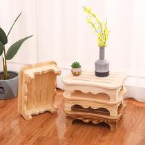 Solid wood footstool small low stool living room office footstool non-slip wooden stool childrens bench sofa footstool