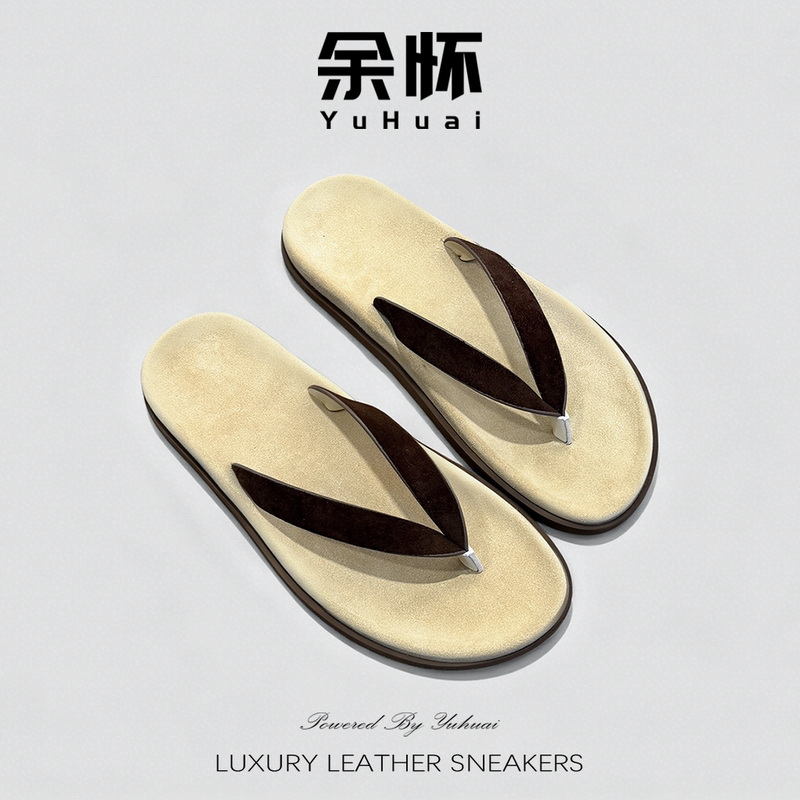 High-End Version! Yuhuai Yu Hua's 26 New Model Bc Old Money Style Outfit, First-Layer Cow Suede Flip-Flops