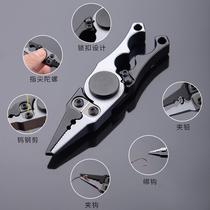 Aviation aluminum alloy lure pliers mini gyro fishing pliers portable PE fishing line cutter open loop line cutting fishing tool